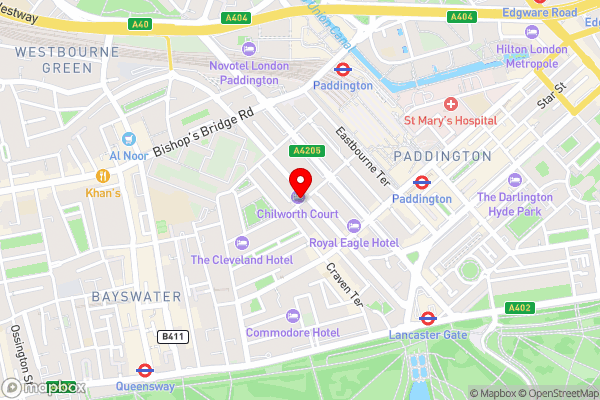 Chilworth Court - Hotel Location Map