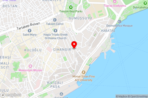 Cihangir Palace Hotel - Hotel Location Map