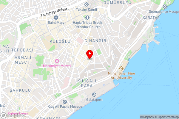 Cihangir VAV Suites - Hotel Location Map