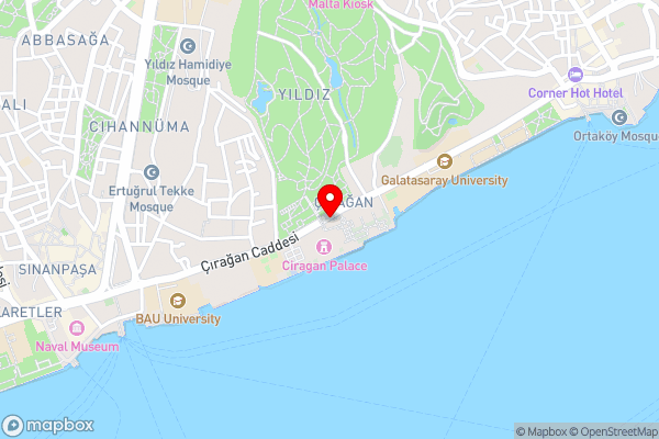 Çırağan Palace Kempinski Istanbul - Hotel Location Map