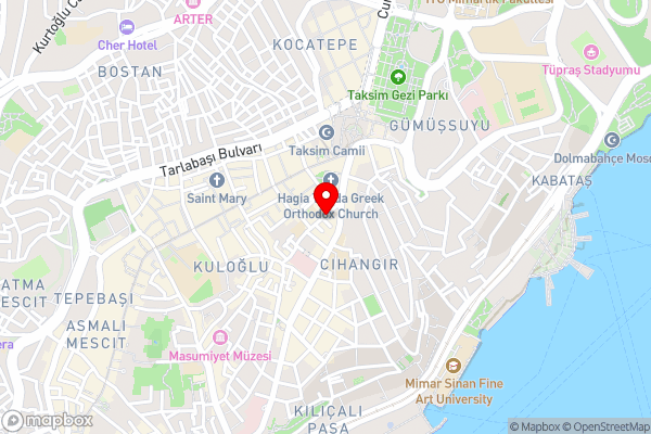 City Center Istanbul Taksim Hotel - Hotel Location Map