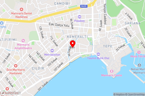 City Hotel Marmaris - Hotel Location Map