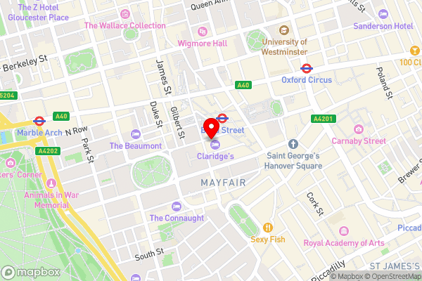 Claridge's - Hotel Location Map