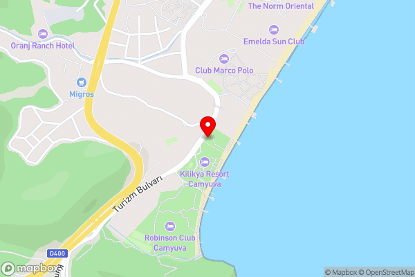 Club Akman Beach Hotel - Hotel Location Map