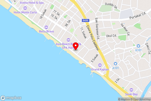 CLUB BAYAR BEACH HOTEL - Hotel Location Map