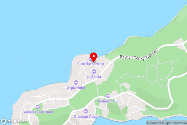 Club Hotel Barbarossa - Hotel Location Map