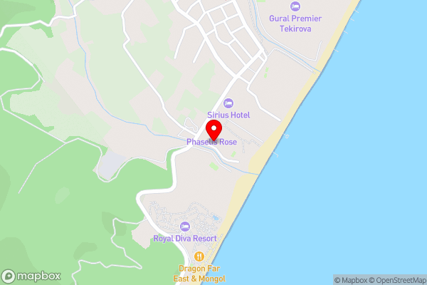 Club Hotel Phaselis Rose - Hotel Location Map