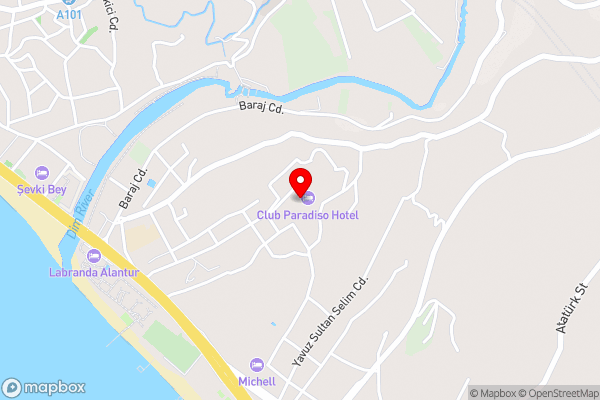 Club Paradiso - Hotel Location Map