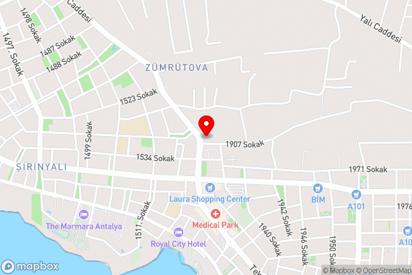 COMFY OTEL Antalya Lara - Hotel Location Map