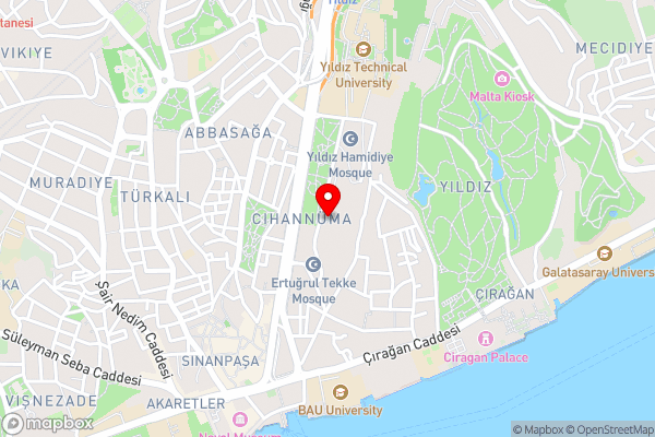 Conrad Istanbul Bosphorus - Hotel Location Map