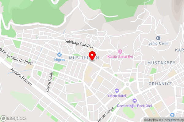 Convenient Apartment with Central Location in Mugla - Hotel Location Map