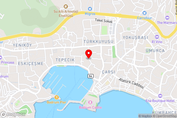 Costa Maya Bodrum - Hotel Location Map