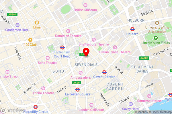 Covent Garden Hotel, Firmdale Hotels - Hotel Location Map