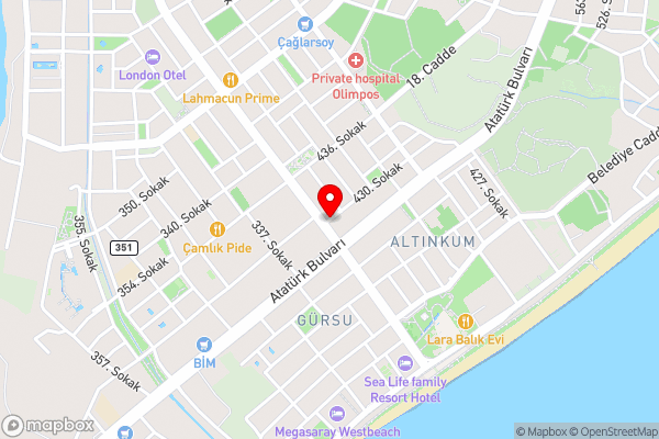 Cozy Flat with Balcony close to Konyaalti Beach - Hotel Location Map