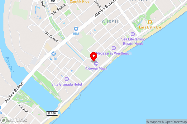 Crowne Plaza Antalya, an IHG Hotel - Hotel Location Map