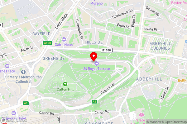Crowne Plaza Edinburgh - Royal Terrace, an IHG Hotel - Hotel Location Map