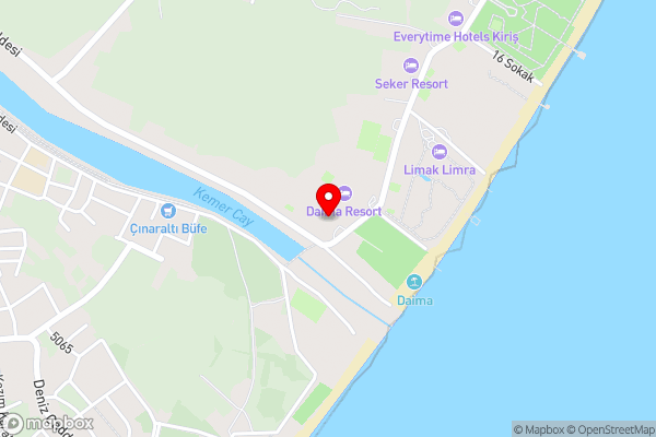 Daima Biz Hotel - Dolusu Aquapark Access - Hotel Location Map