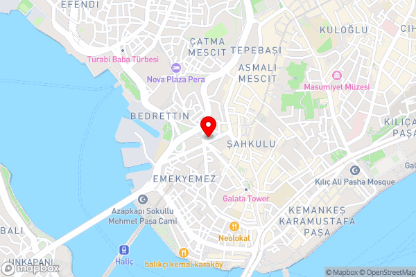 Daru Sultan Hotels Galata - Hotel Location Map