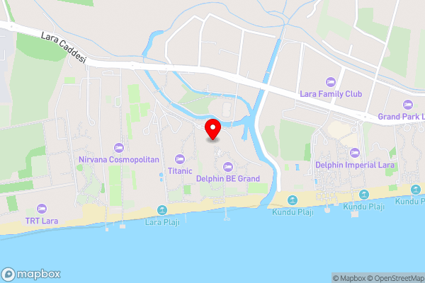 Delphin BE Grand Resort - Hotel Location Map