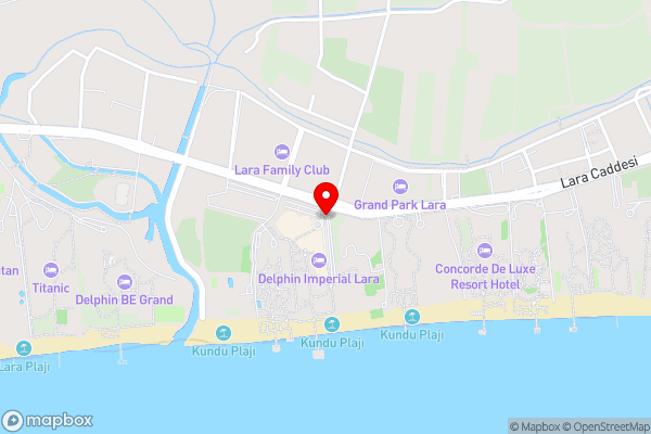 Delphin Imperial Lara - Hotel Location Map