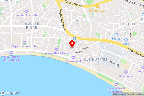 Denize çok yakın. Sıfır bina - Hotel Location Map