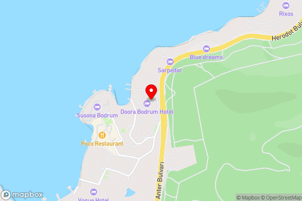 Doora Bodrum Hotel - Hotel Location Map