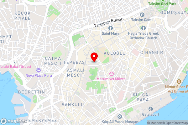 Dorne Suite Taksim Hotel - Hotel Location Map