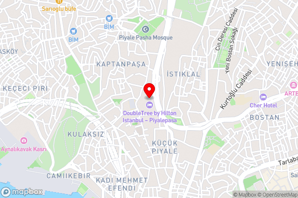 DoubleTree by Hilton Istanbul - Piyalepasa - Hotel Location Map