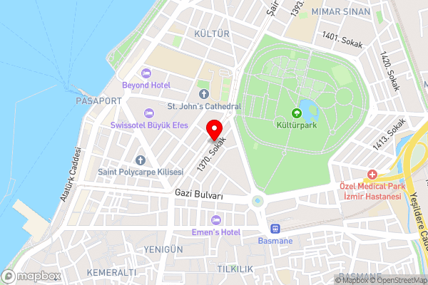 DoubleTree by Hilton Izmir - Alsancak - Hotel Location Map
