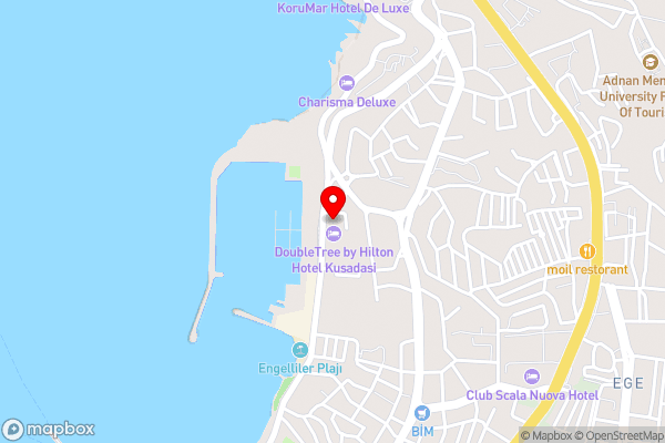 DoubleTree by Hilton Kusadasi - Hotel Location Map