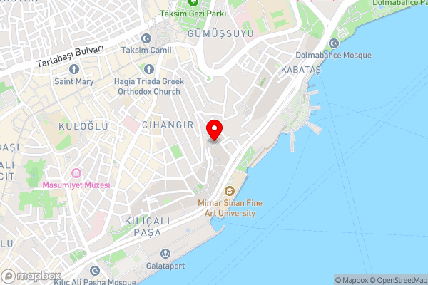 Dreamers V&V Hotel Cihangir - Hotel Location Map
