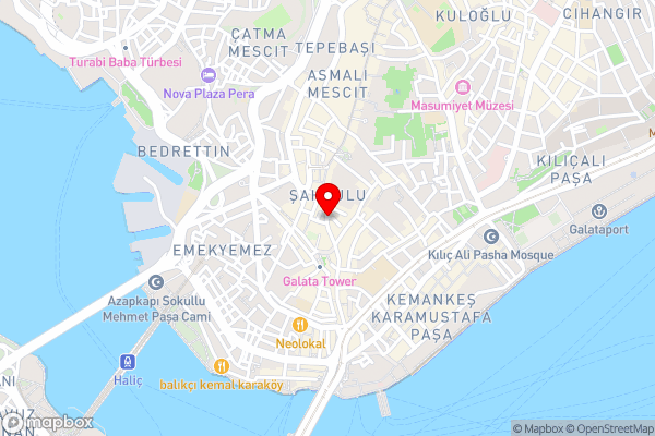 Duo Galata Hotel - Hotel Location Map