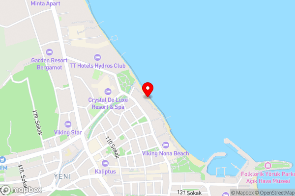 EA Antalya Yatch - Hotel Location Map
