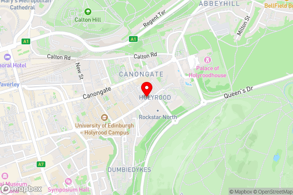 Edinburgh Holyrood Hotel - Hotel Location Map