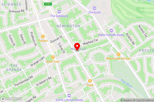 Edinburgh Rays Guest House - Hotel Location Map