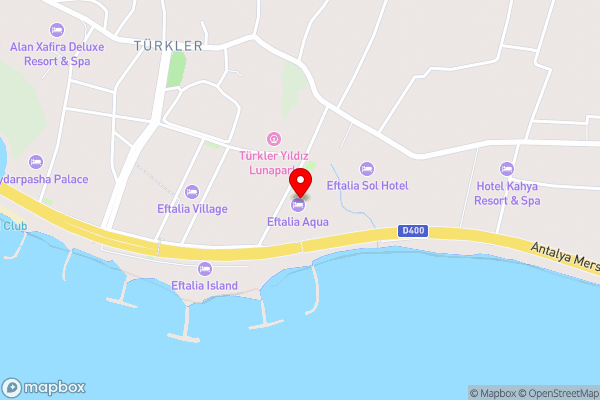 Eftalia Aqua Resort - Hotel Location Map