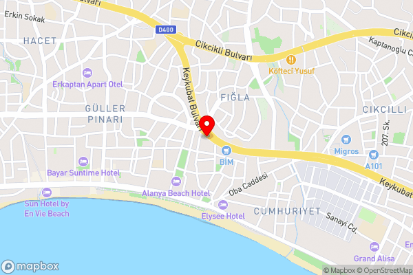 Eftalia Aytur - Hotel Location Map