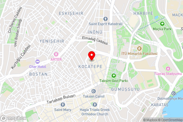 Elite World Comfy Taksim Hotel - Hotel Location Map