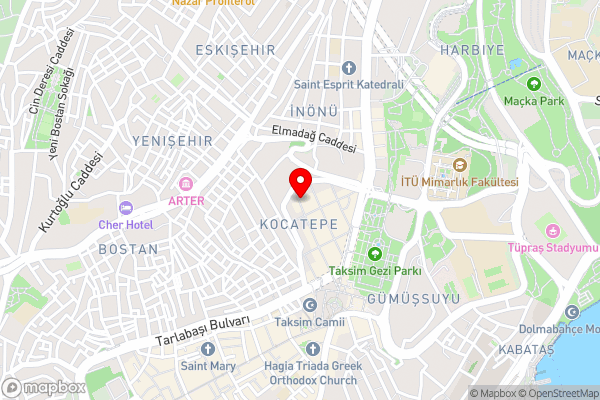 Elite World Istanbul Taksim Hotel - Hotel Location Map