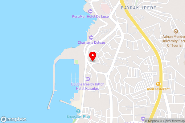Elite World Kuşadası - Hotel Location Map