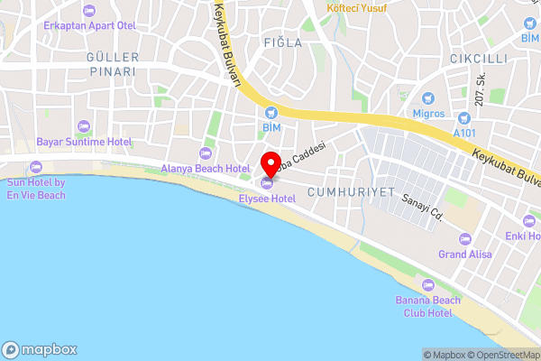 Elysee Rive Hotel - Hotel Location Map