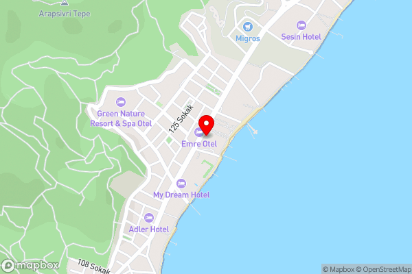 Emre Beach & Emre Hotel - Hotel Location Map