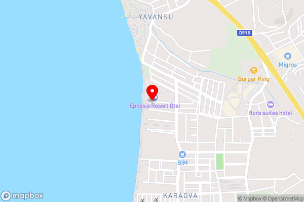 Ephesia Hotel - All Inclusive - Hotel Location Map