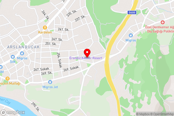 Erendiz Garden Hotel - Hotel Location Map