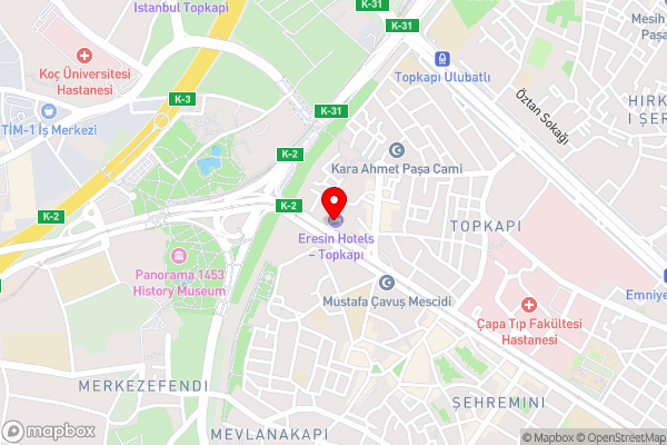 Eresin Hotels Topkapı - Hotel Location Map