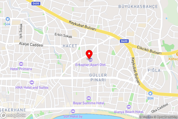 Erkaptan Apart Hotel - Hotel Location Map