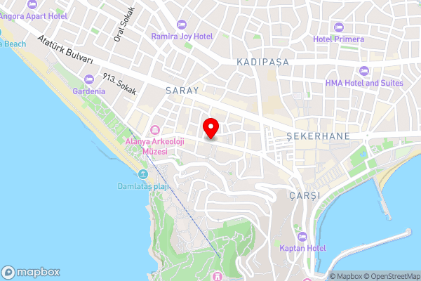 Exenia Hotel Alanya - Hotel Location Map