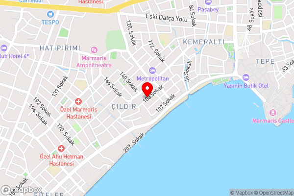 Ezgi's Apartment with Private Garden in Marmaris - Hotel Location Map