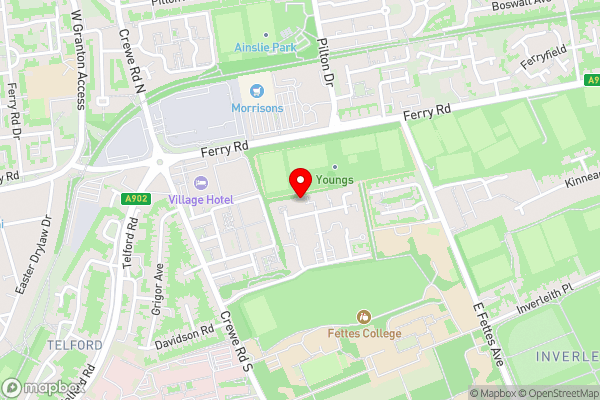 Fettes Village - Hotel Location Map