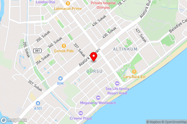 FeWo-Antalya Holiday Appartments - Hotel Location Map